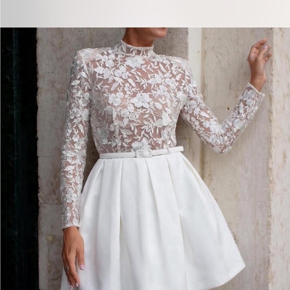 nadine merabi white lace dress JoanaDias on LTK